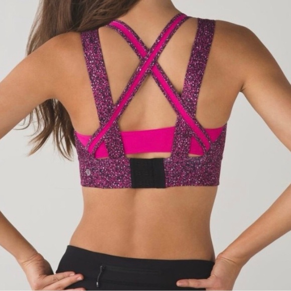 Lululemon Oxygen Sports Bra Magenta Size 4 - Picture 9 of 9